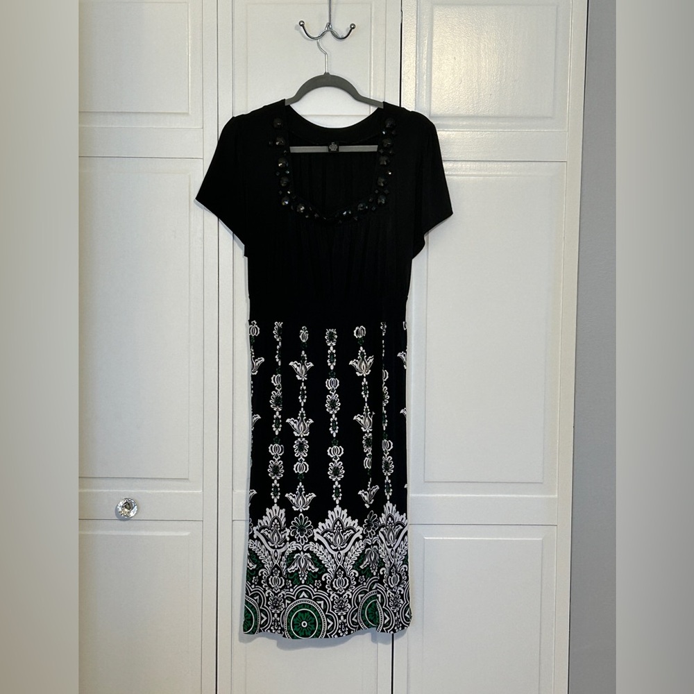 Style & Co Beaded scoop neck Dress
